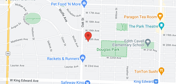 map of 978 W 20TH AVENUE